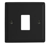 Varilight XYPGY1.MB Urban Matt Black 1 Gang PowerGrid Plate (Single Plate)