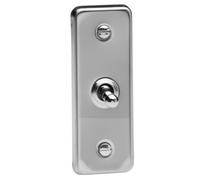 Varilight Single Rocker Light Switch 2-Way - Architrave Mirror Chrome With Chrome Toggle, Xcat1