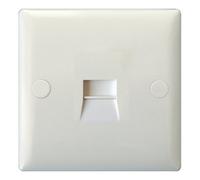 Varilight Single Telephone Secondary Extension Socket - Value Polar White With White Insert, Xotsw