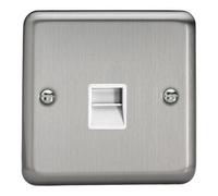 Varilight - 1G Telephone Master Socket Matt Chrome - XSTMW