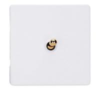 Varilight Single Toggle Light Switch Intermediate - Screwless Primed Ready To Paint With Polished Brass Toggle, Xdyt7Vs.pd