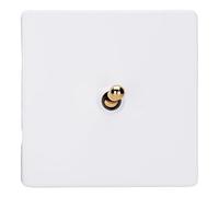Varilight Single Toggle Light Switch Intermediate - Screwless Primed With Polished Brass Toggle, XDYT7VS.PD