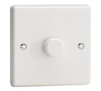Varilight Single V-Dim Rotary Dimmer 60-400W White Plastic With White Knob, Tqp401W