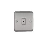 Varilight Single V-Pro Multi-Point LED Dimmer 1 x 0-100W - Value Matt Chrome With Brushed Steel Button, JSE101