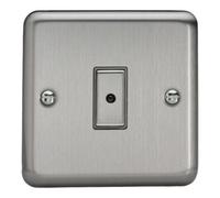 Varilight Single V-Pro Multi-Point Led Dimmer 1 X 0-100W - Value Matt Chrome With Brushed Steel Button, Jse101