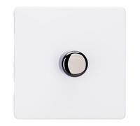 Varilight Single V-Pro Rotary 2-Way LED Dimmer 1 x 0-120W - Screwless Primed With Iridium Knob, JDYP401IS.PD