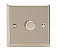 Varilight Single V-Pro Smart Wi-Fi Dimmer 1 X 120W Led - Classic Satin With Satin Knob, Jnsm101