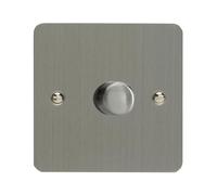 Varilight Switch, Brushed Steel, 89x89x47mm