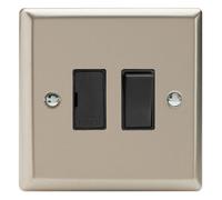 Varilight Switched Fused Spur - Classic Satin With Black Insert, Xn6B