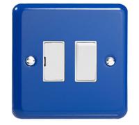 Varilight Switched Fused Spur - Lily Reflex Blue With White Insert, Xy6W.rb
