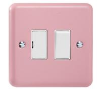 Varilight Switched Fused Spur - Lily Rose Pink With White Insert, Xy6W.rp