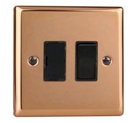 Varilight 13A Switched Fused Spur – Polished Copper