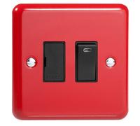 Varilight 13A Switched Fused Spur + Neon Pillar Box Red