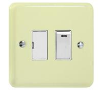 Varilight Switched Fused Spur With Neon - Lily White Chocolate With White Insert, Xy6Nw.wc