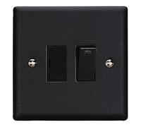 Varilight 13A Switched Fused Spur + Neon Matt Black