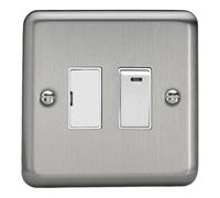 Varilight - 1G 13A Switched Fused Spur - XS6NW - with Neon - Matt Chrome