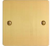 Varilight Ultraflat Single Blank Plate (Single XFBSB) - Brushed Brass