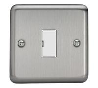Varilight Unswitched Fused Spur - Value Matt Chrome With White Insert, XS6UW
