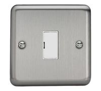 Varilight Unswitched Fused Spur - Value Matt Chrome With White Insert, Xs6Uw