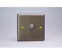 Varilight Urban Matt Black 1 Gang 2-Way 10 Amp Toggle Switch, 91x91x36mm