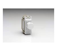 Varilight 2-Way V-Pro Push On/Off Rotary LED Dimmer 0-300W (1 Grid Space) White