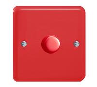 Varilight V-Pro Lily Pastel Pillar Box Red 1 Gang LED Trailing Edge Dimmer Switch 1 or 2 Way