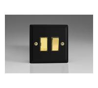 Varilight Vogue Collection Matt Black 1-Gang Switched 13 Amp Fused Spur Varilight Black