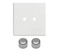 Varilight WDQ2S Matrix Faceplate Kit, Screwless Premium White, 2-Gang