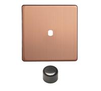 Varilight WDY1S.BC Matrix Faceplate Kit, Urban Screwless Brushed Copper, 1-Gang