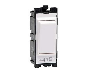 Varilight White 20 Amp 1 Way Double Pole Rocker Switch Module