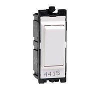 Varilight White 20 Amp 2 Way Single Pole Rocker Switch Module