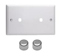 Varilight WYD2.CW Matrix Faceplate Kit, Urban Chalk White, 2-Gang