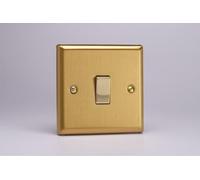 Varilight Intermediate Light Switch XB7D 10A Single Rocker - Classic Brushed Brass