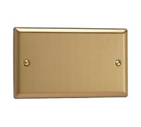 Varilight XBDB Double Blanking Plate, Classic Brushed Brass