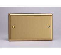 Varilight XBDB Double Blanking Plate, Classic Brushed Brass