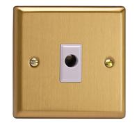 Varilight XBFOW Flex Outlet, Classic Brushed Brass + White Insert