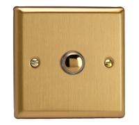 Varilight XBM1 Momentary Switch, 6A, Classic Brushed Brass