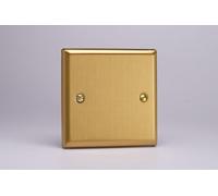 Varilight XBSB Single Blanking Plate, Classic Brushed Brass