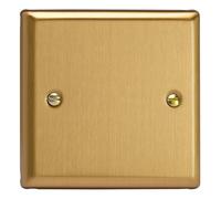 Varilight XBSB Single Blanking Plate, Classic Brushed Brass