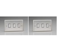 Varilight XC93D, 230 V, Mirror Chrome, 91x150x25mm (Pack of 2)