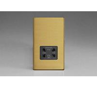 Varilight XDBSSBS Shaver Socket Black Brushed Brass