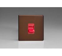 Varilight Xdm45Ss Screwless Mocha 45A Dp Cooker Switch Single Plate