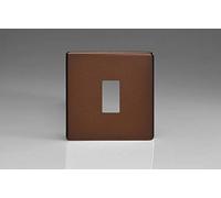Varilight XDMPGY1S Screwless Mocha 1 Gang PowerGrid Plate (Single Plate)