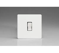 Varilight XDQR1S Screwless Premium White 1 Gang 10A 1 or 2 Way Retractive Light Switch