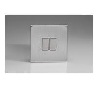 Varilight XDS2S Light Switch Brushed Steel