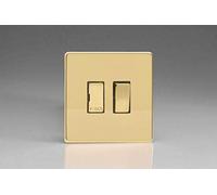 Varilight XDV6DS Switched Fuse Spur Polished Brass No Insert