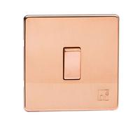 Varilight XDY7S.AC Screwless Antimicrobial Copper 1 Gang 10A Intermediate Rocker Light Switch