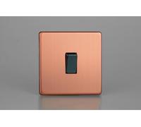 Varilight XDY7S.BC Intermediate Light Switch, 10A, Urban Screwless Brushed Copper + Iridium Insert
