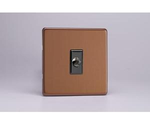 Varilight XDYFOS.BZ Flex Outlet, Urban Screwless Brushed Bronze + Iridium Insert