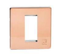 Varilight XDYG1S.AC Screwless Antimicrobial Copper DataGrid Plate (1 Grid Space)